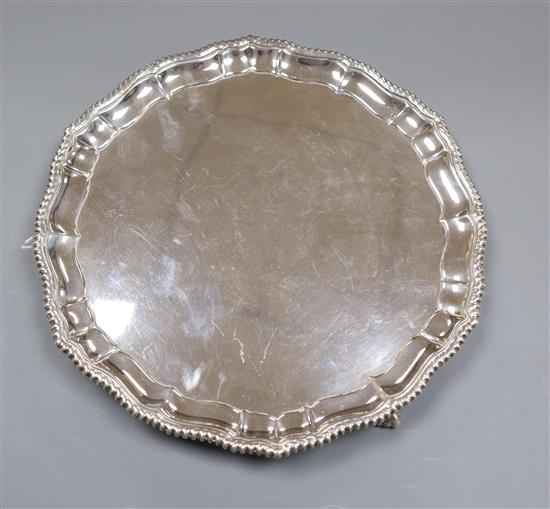 A George V silver salver, Atkin Brothers, Sheffield, 1928, 17oz.